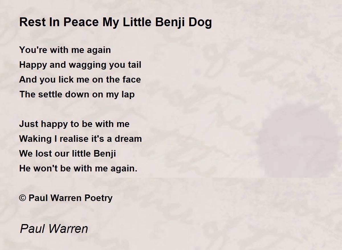 Rest In Peace Dog Poems