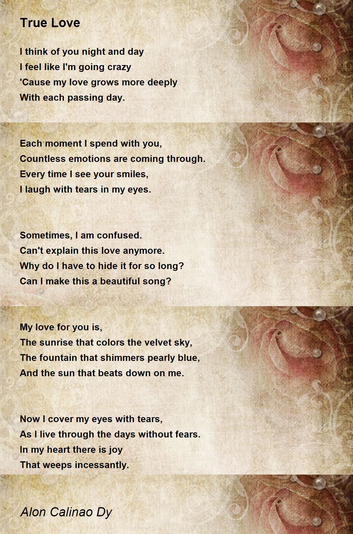 True Love - True Love Poem by Alon Calinao Dy