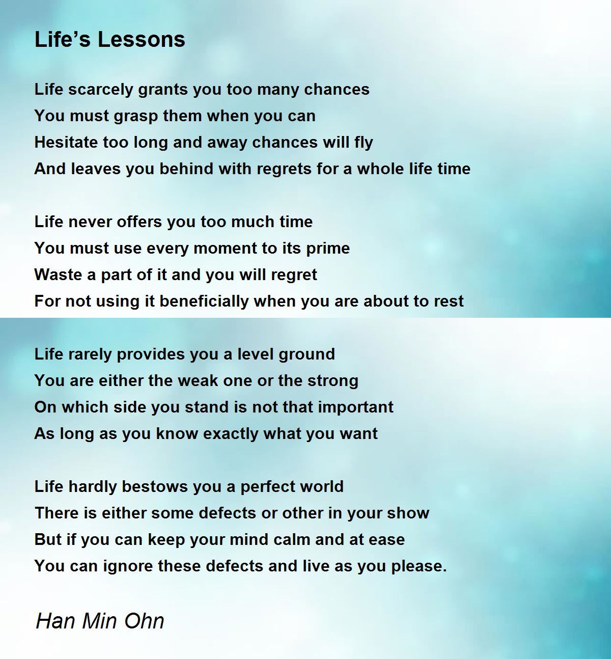 75 Life Lesson Poems - Poems about Learning Lessons from Life