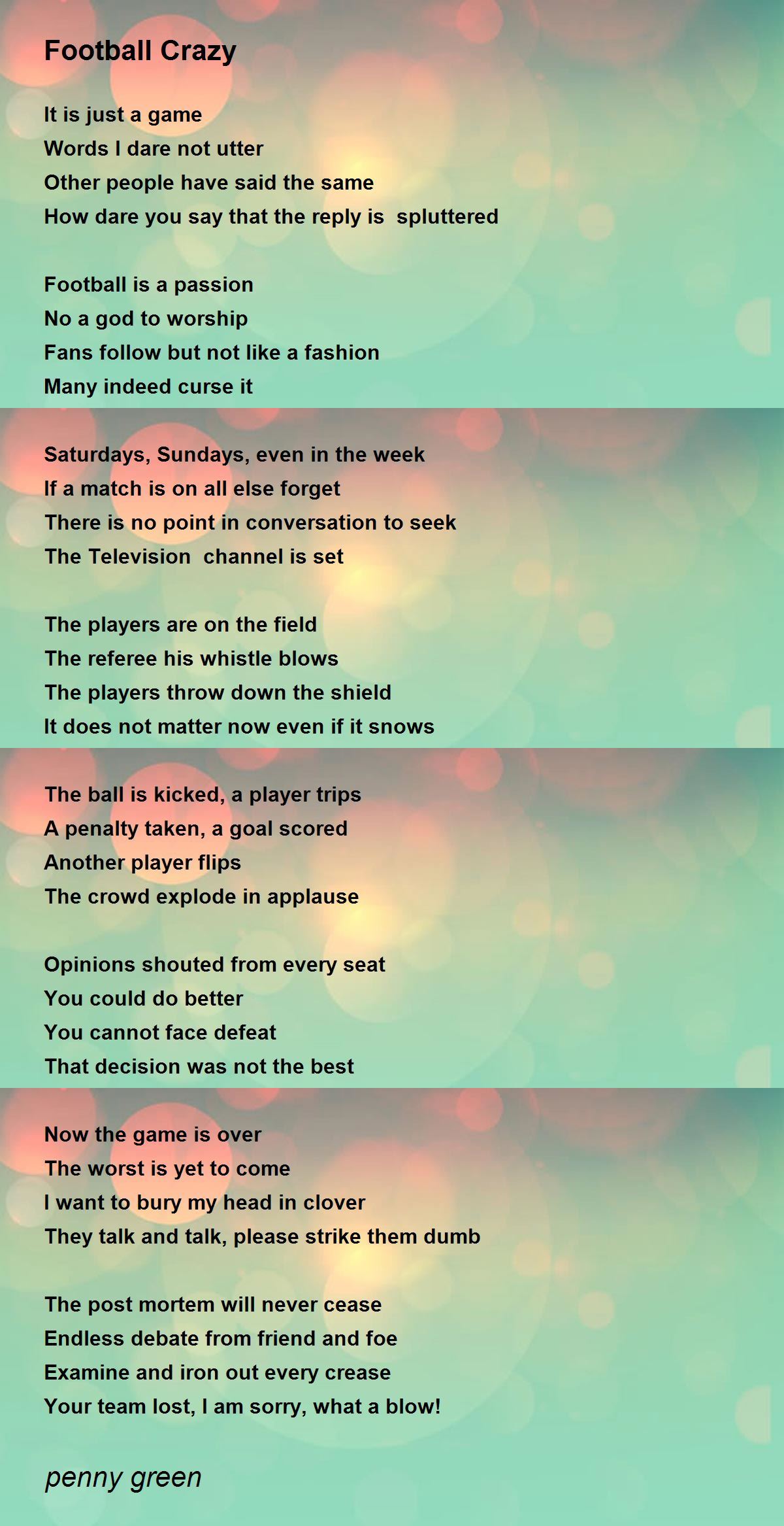 Poetry + football: It's not as strange as it sounds