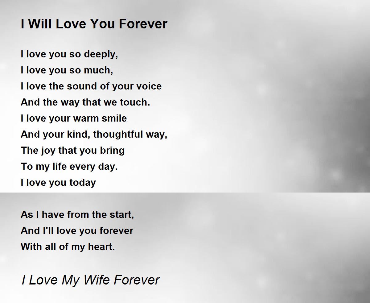 love you forever poems for her