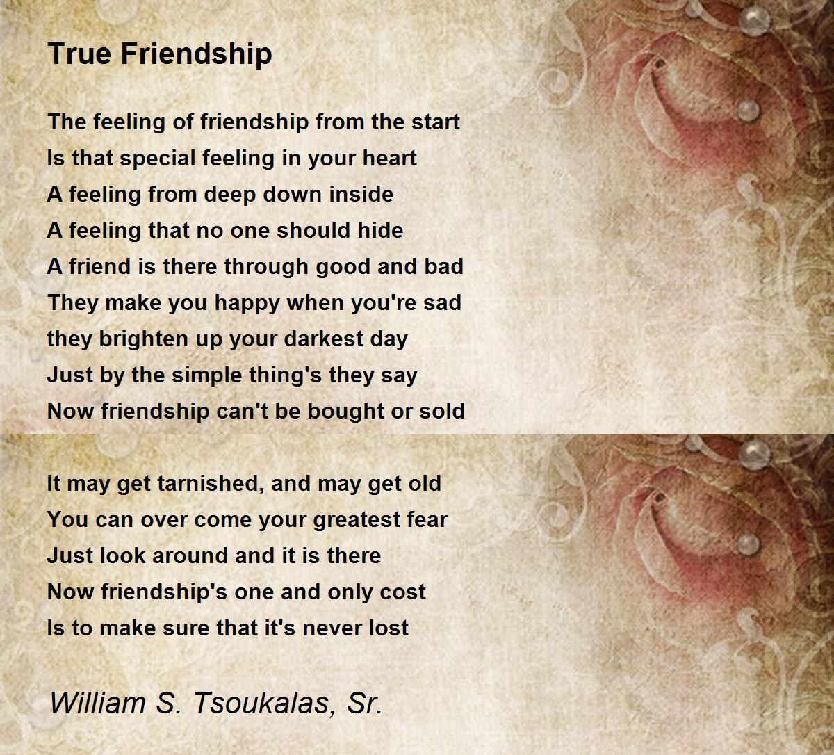 True Friendship Poem