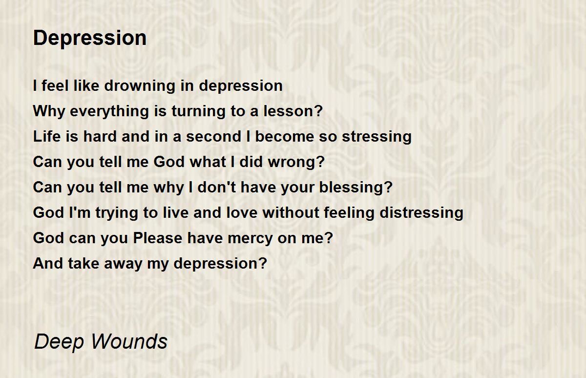 depression poems that rhyme
