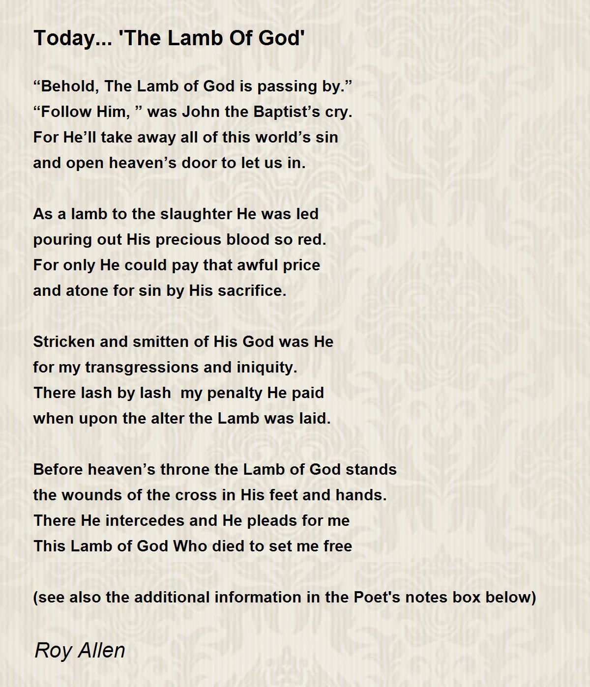 the lamb poem
