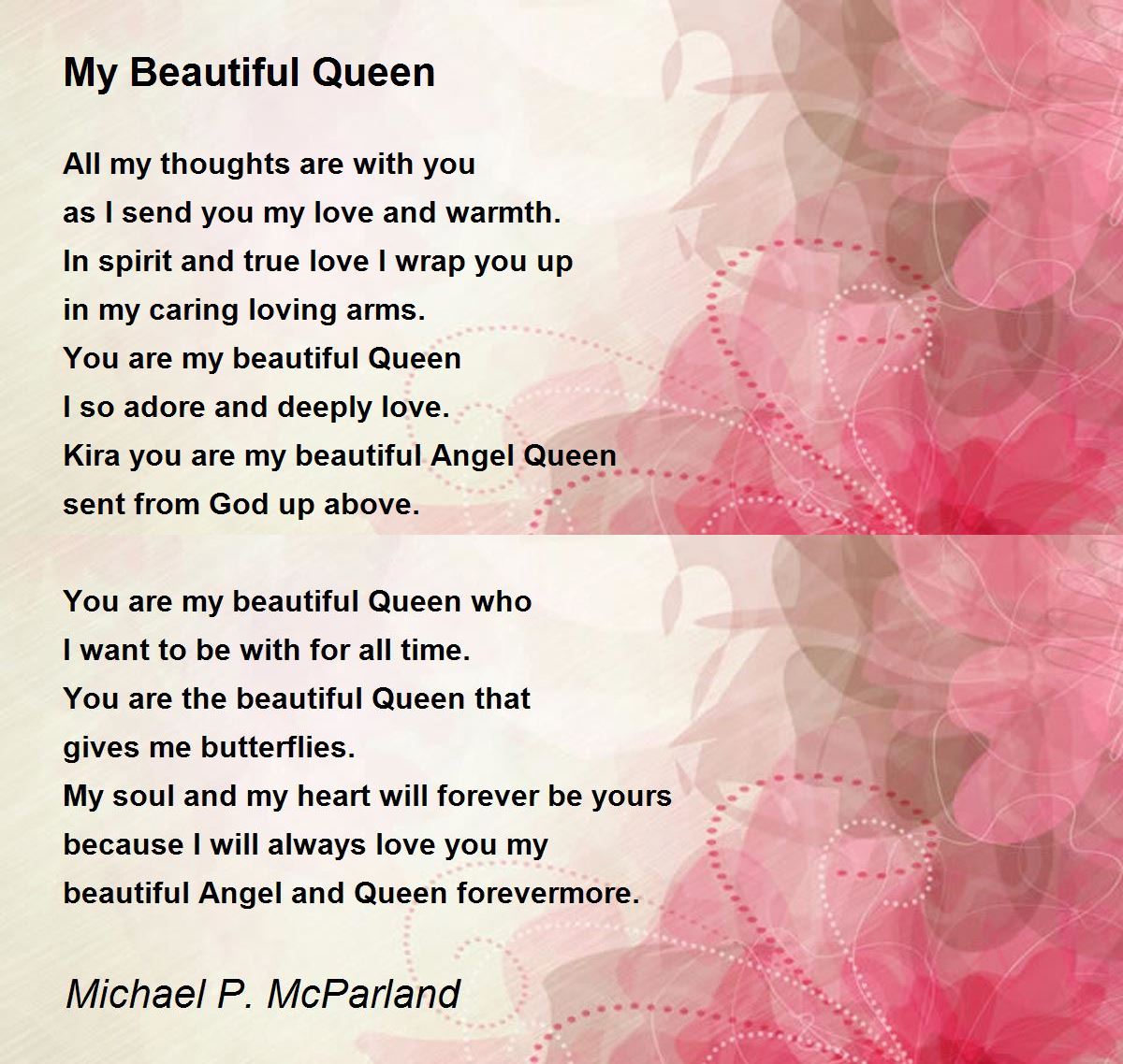 My Beautiful Queen - My Beautiful Queen Poem by Michael P. McParland