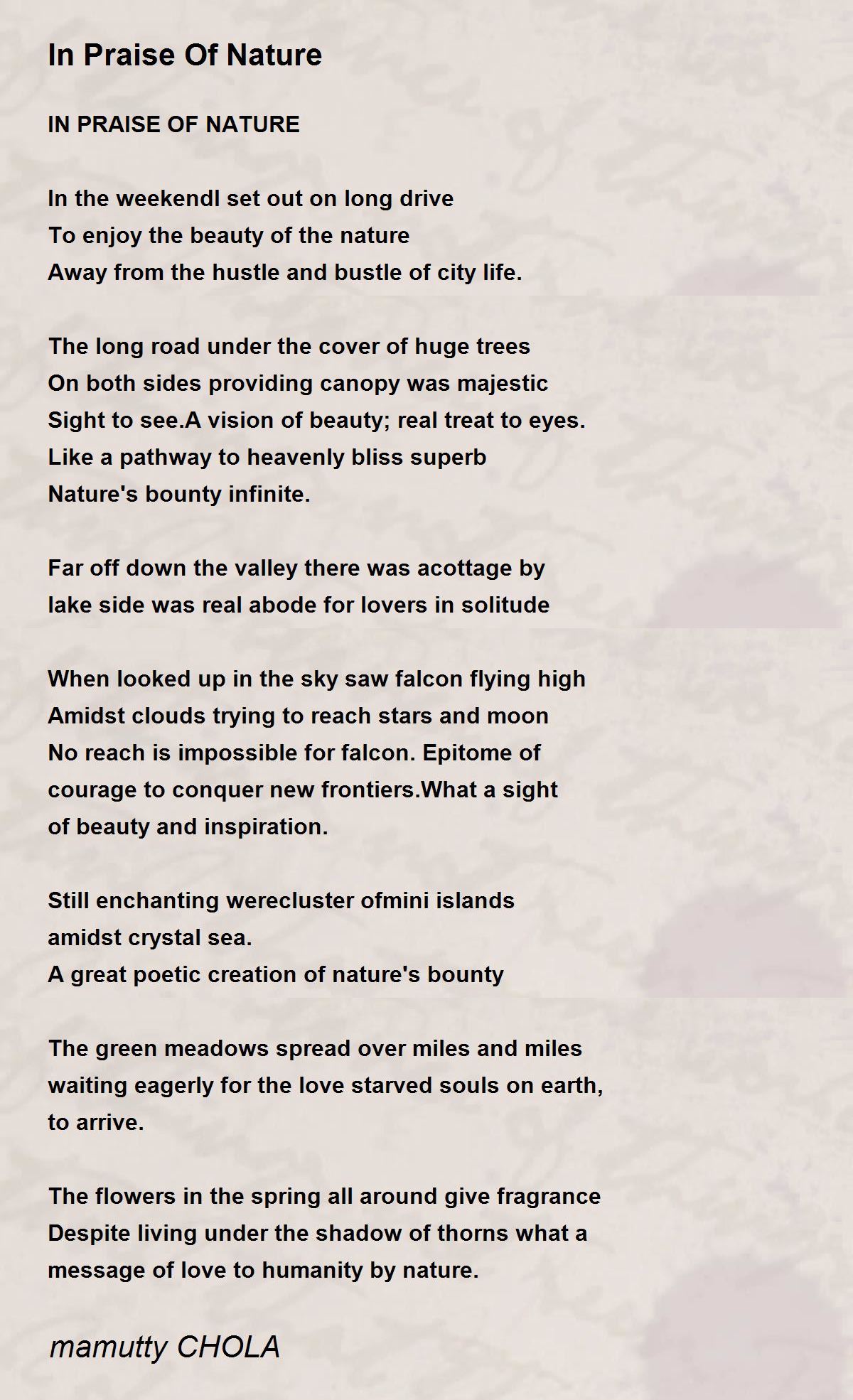 Famous Long Poems About Nature Infoupdate