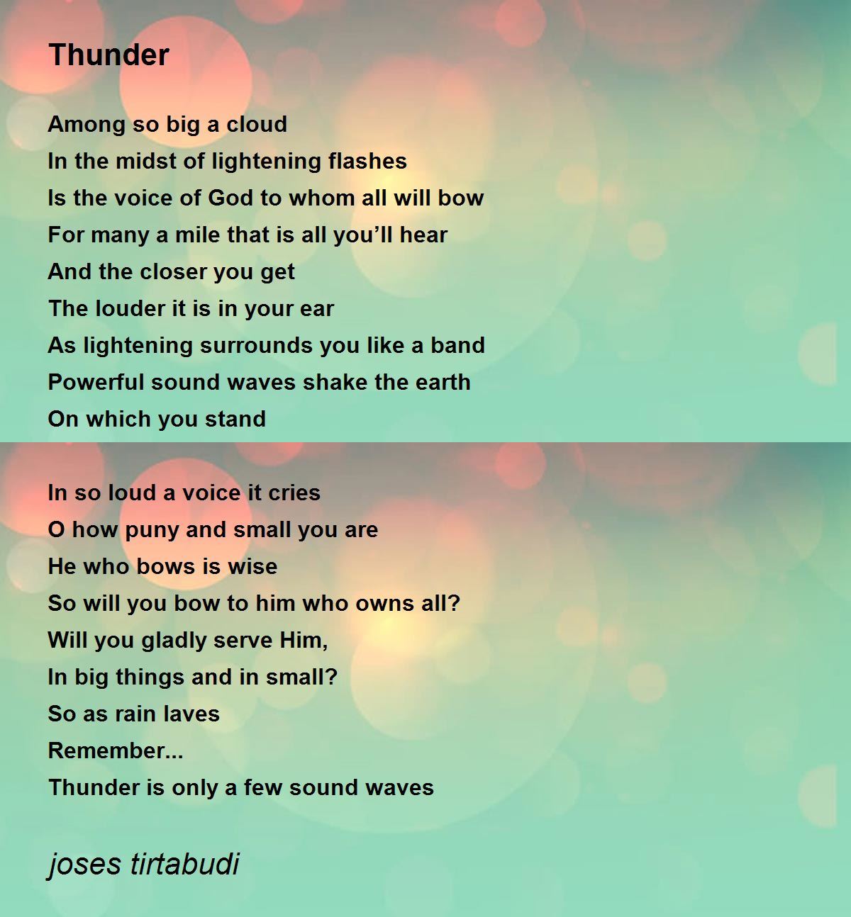 voice like thunder