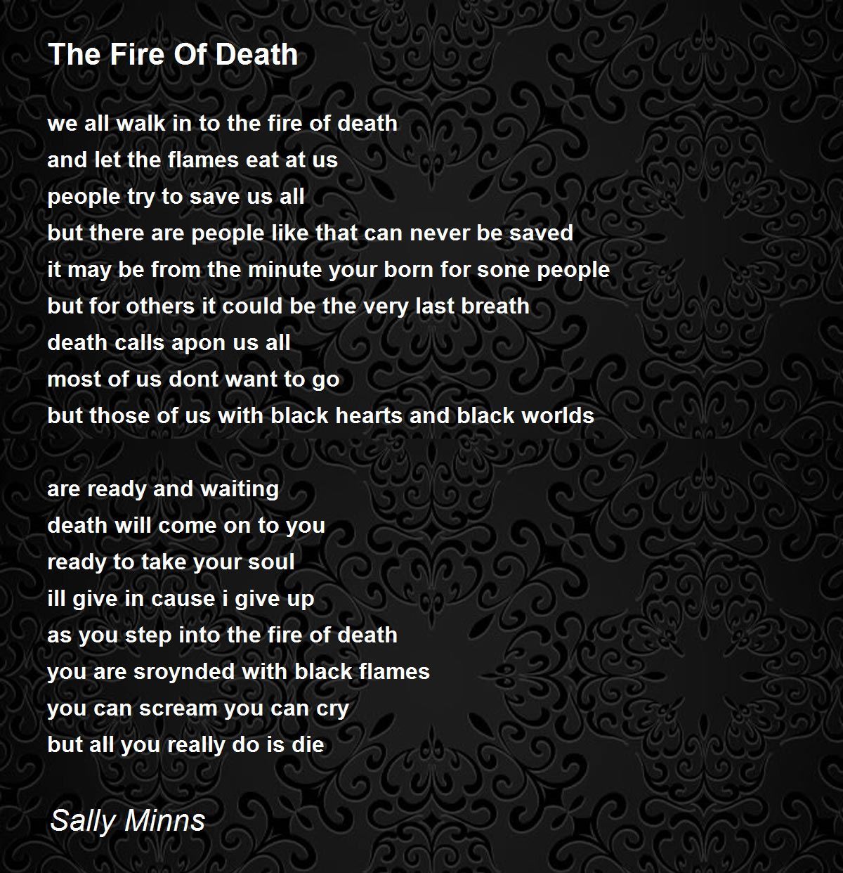 The Fire Of Death - The Fire Of Death Poem by Sally Minns