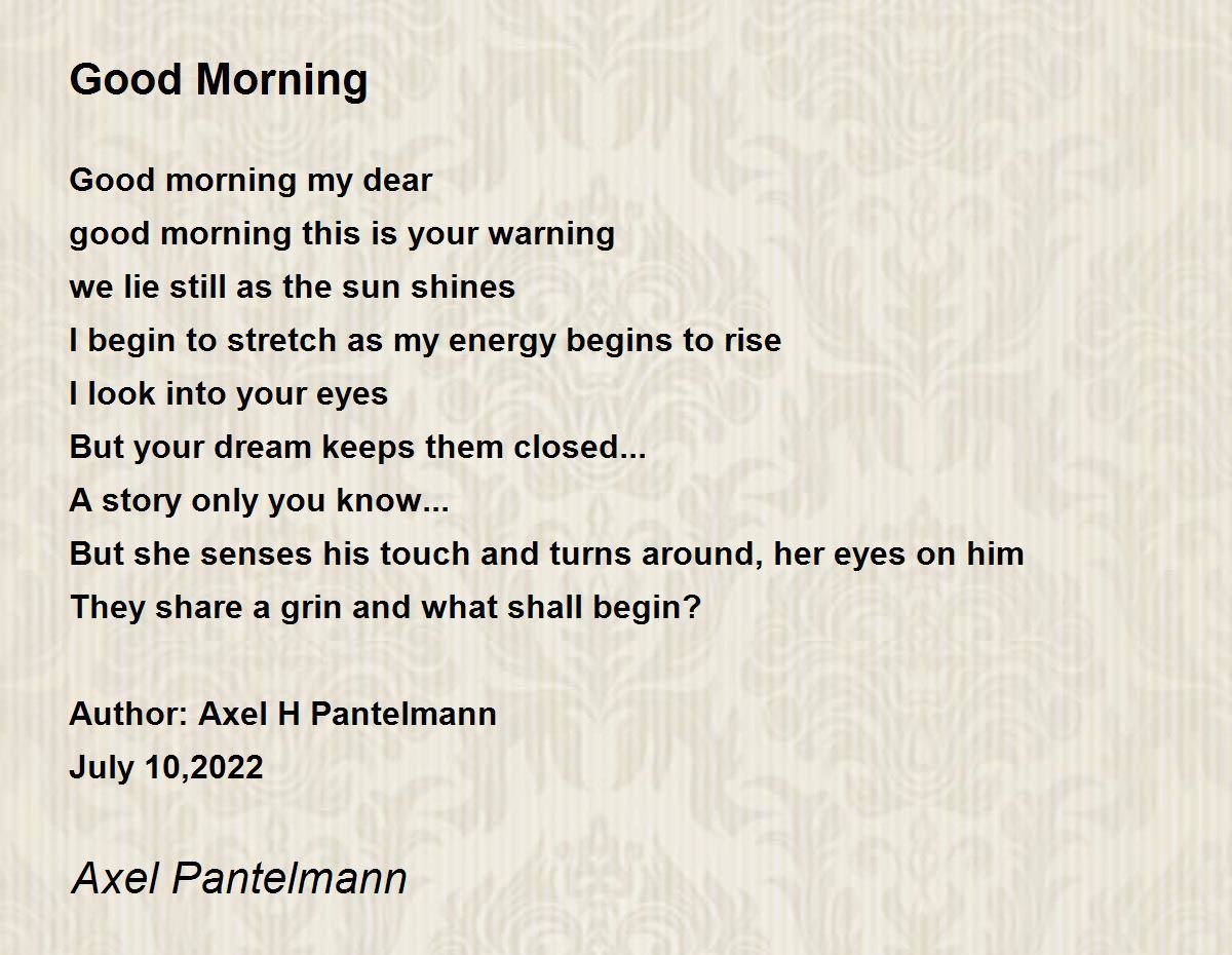 good morning poem for her