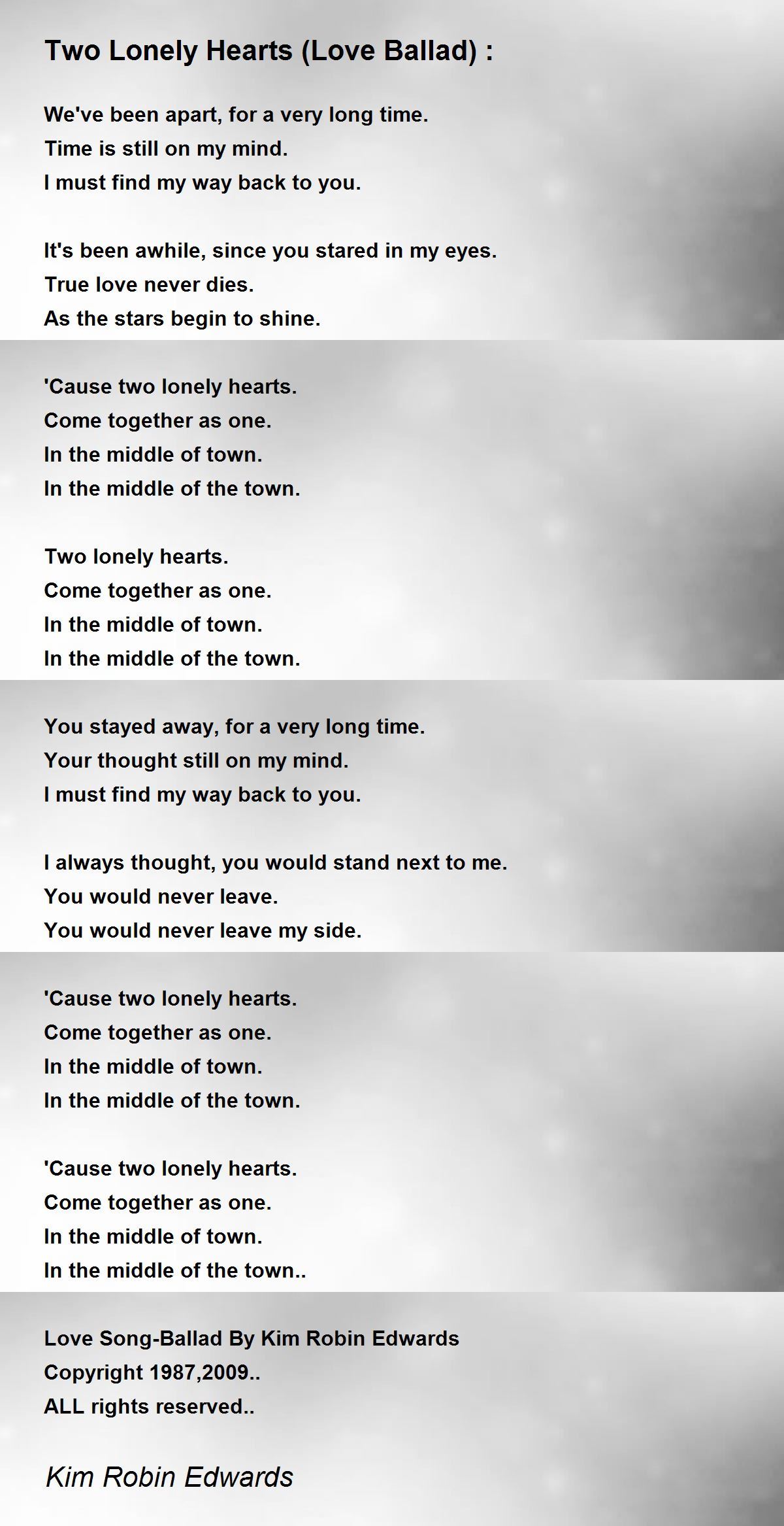 Ballad Poem About Love