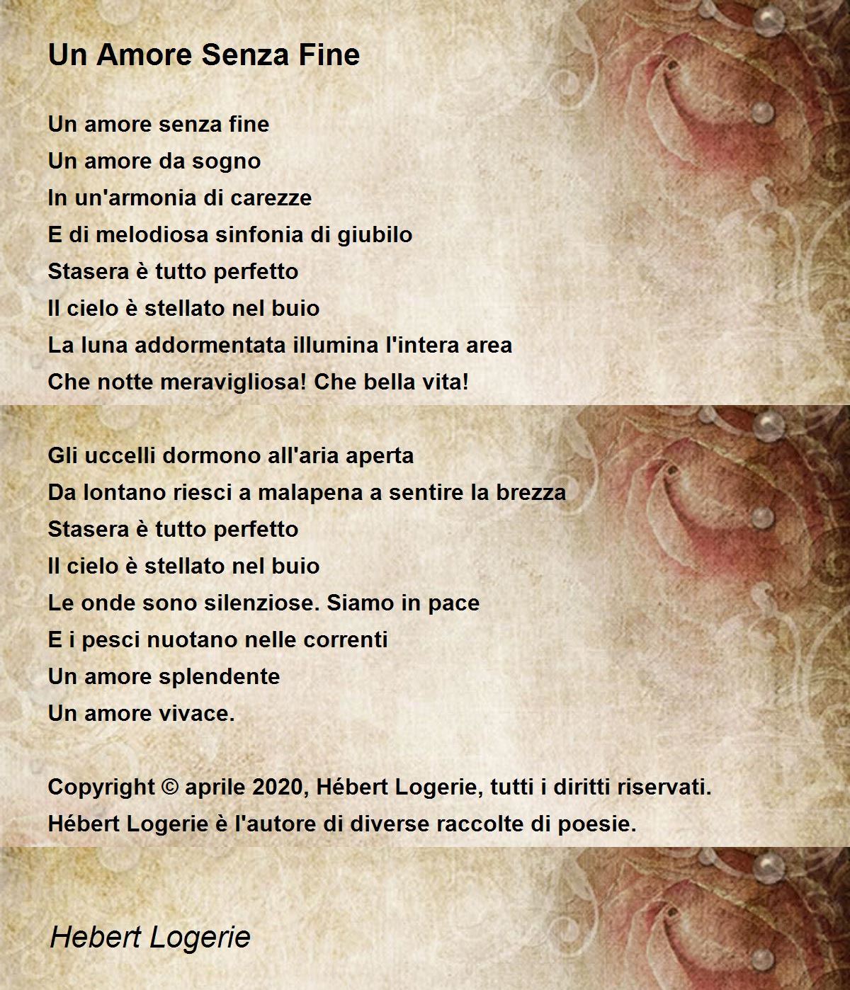 Un Amore Senza Fine - Un Amore Senza Fine Poem by Hebert Logerie