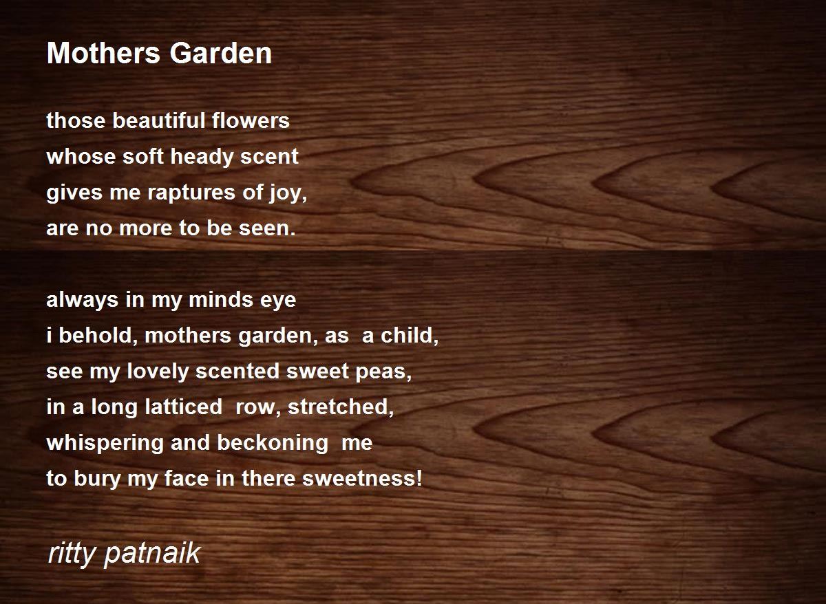 Mothers Garden - Mothers Garden Poem by ritty patnaik