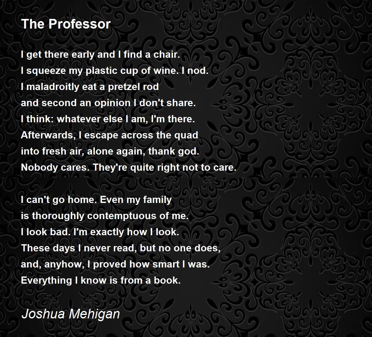 the professor poem