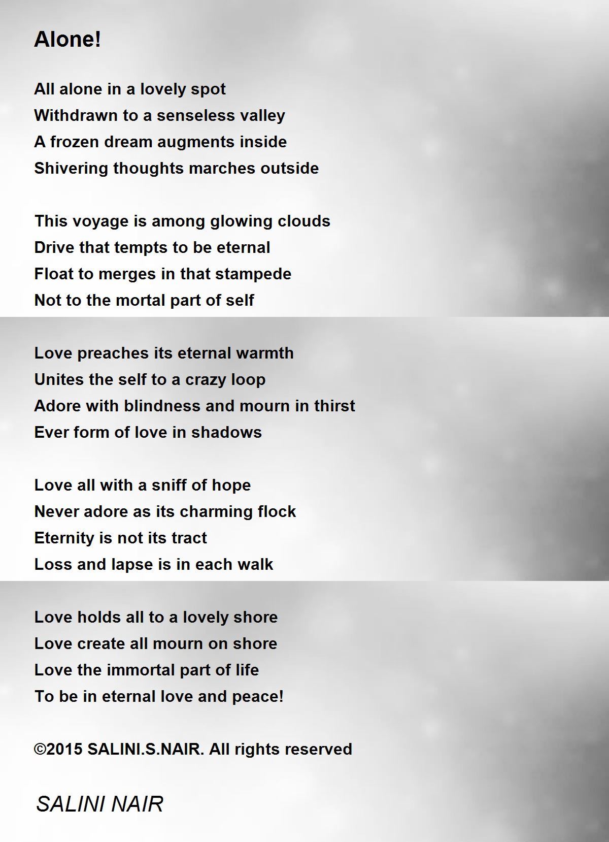 Alone (Lyrics) - Alone (Lyrics) Poem by Sharon 333