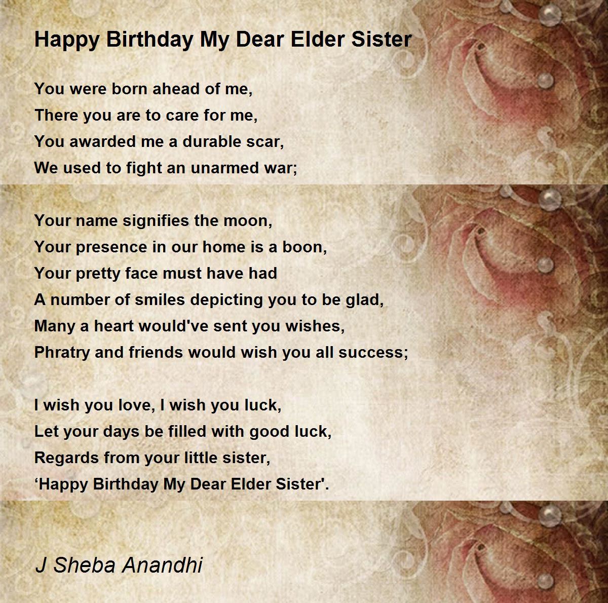 older sister birthday