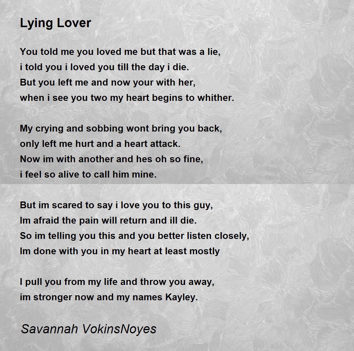 Your Love Is A Lie - Your Love Is A Lie Poem by Silence Dogood