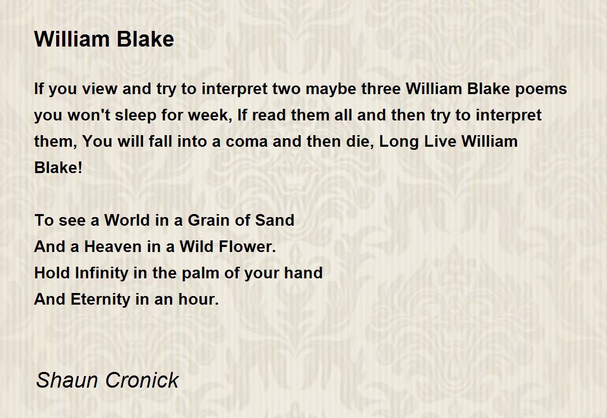 On Another's Sorrow by William Blake - Tweetspeak Poetry