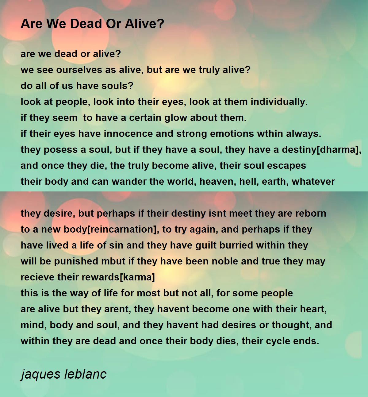 Are You Worth More Dead or Alive? - POEMS