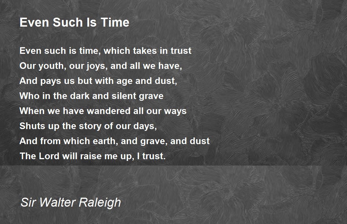 what is our life sir walter raleigh