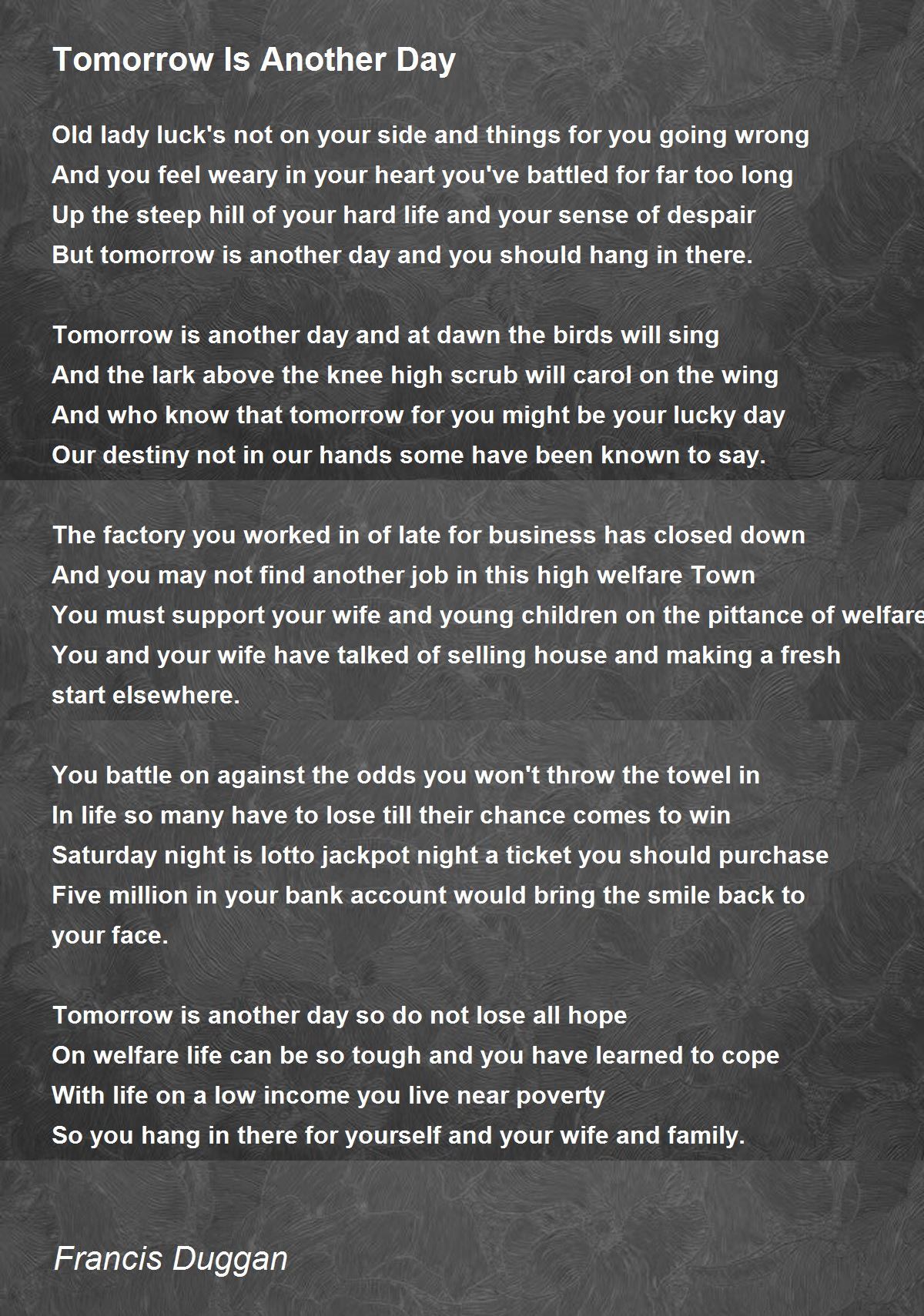 The Day Before Tomorrow - The Day Before Tomorrow Poem by Tyro Twee