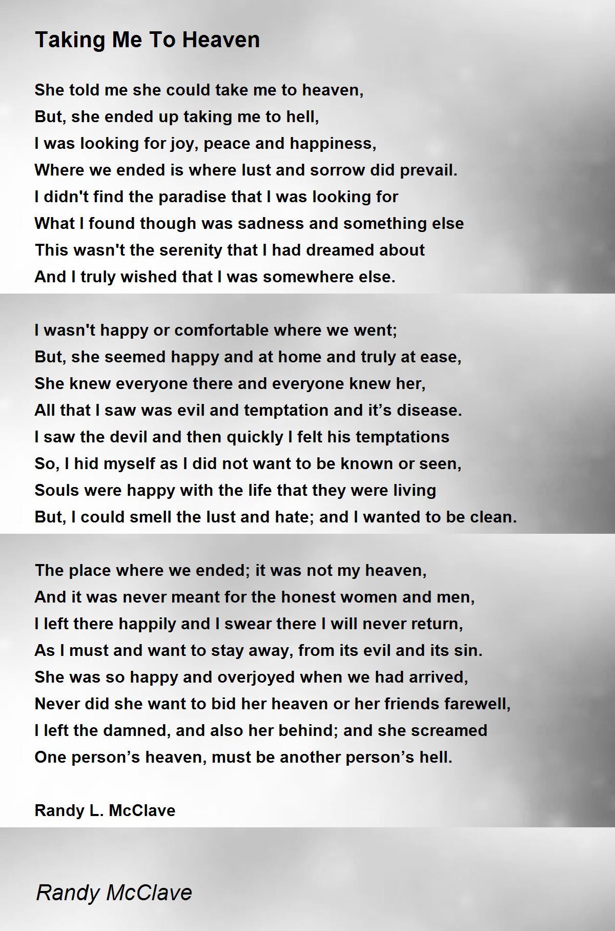 Tears In Heaven - Tears In Heaven Poem by Randy McClave