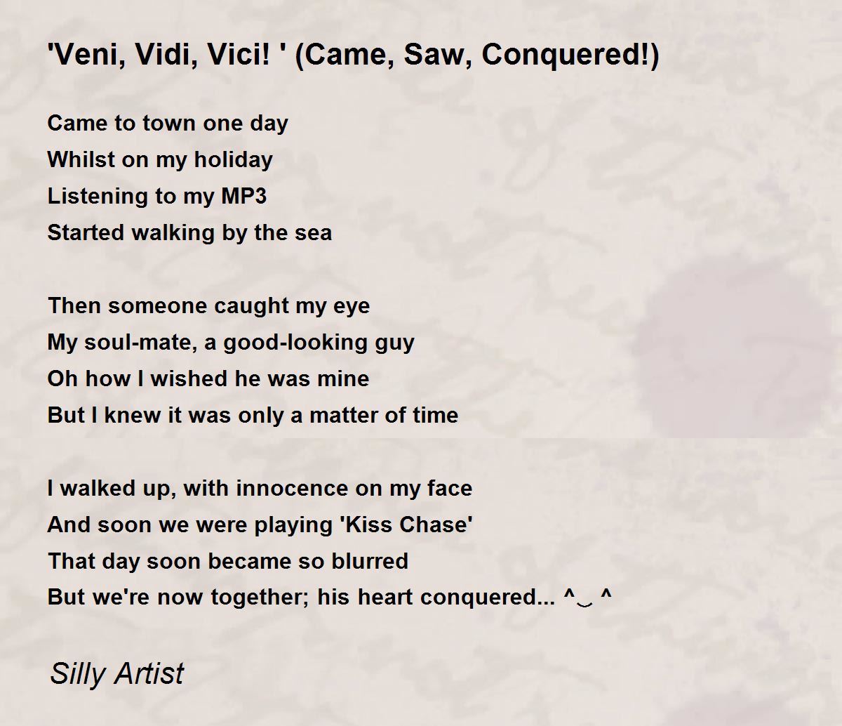 Veni, Vidi, Vici (I Came, I Saw, I Conquered) (tradução) - The