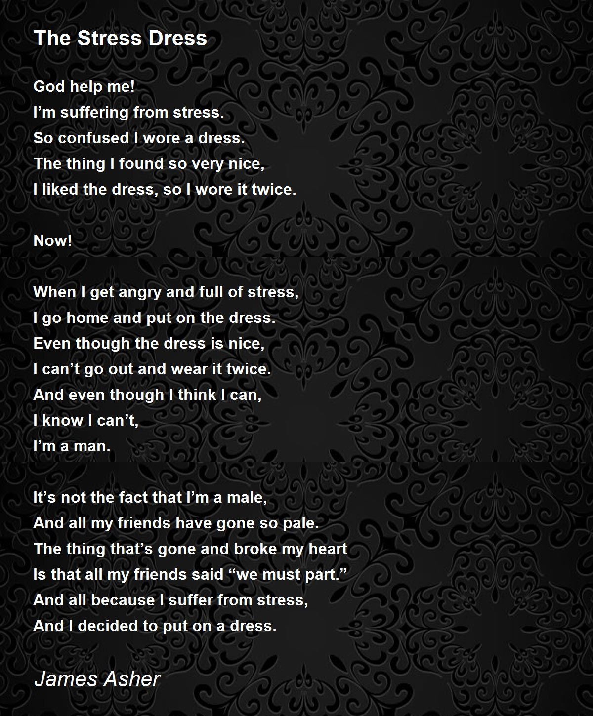 poem for friends with stress