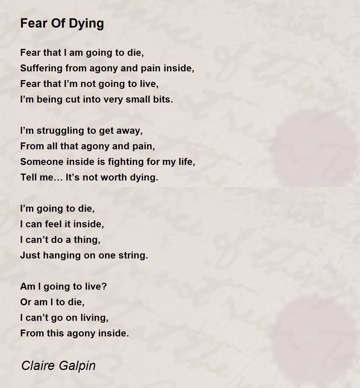 poems on death and dying