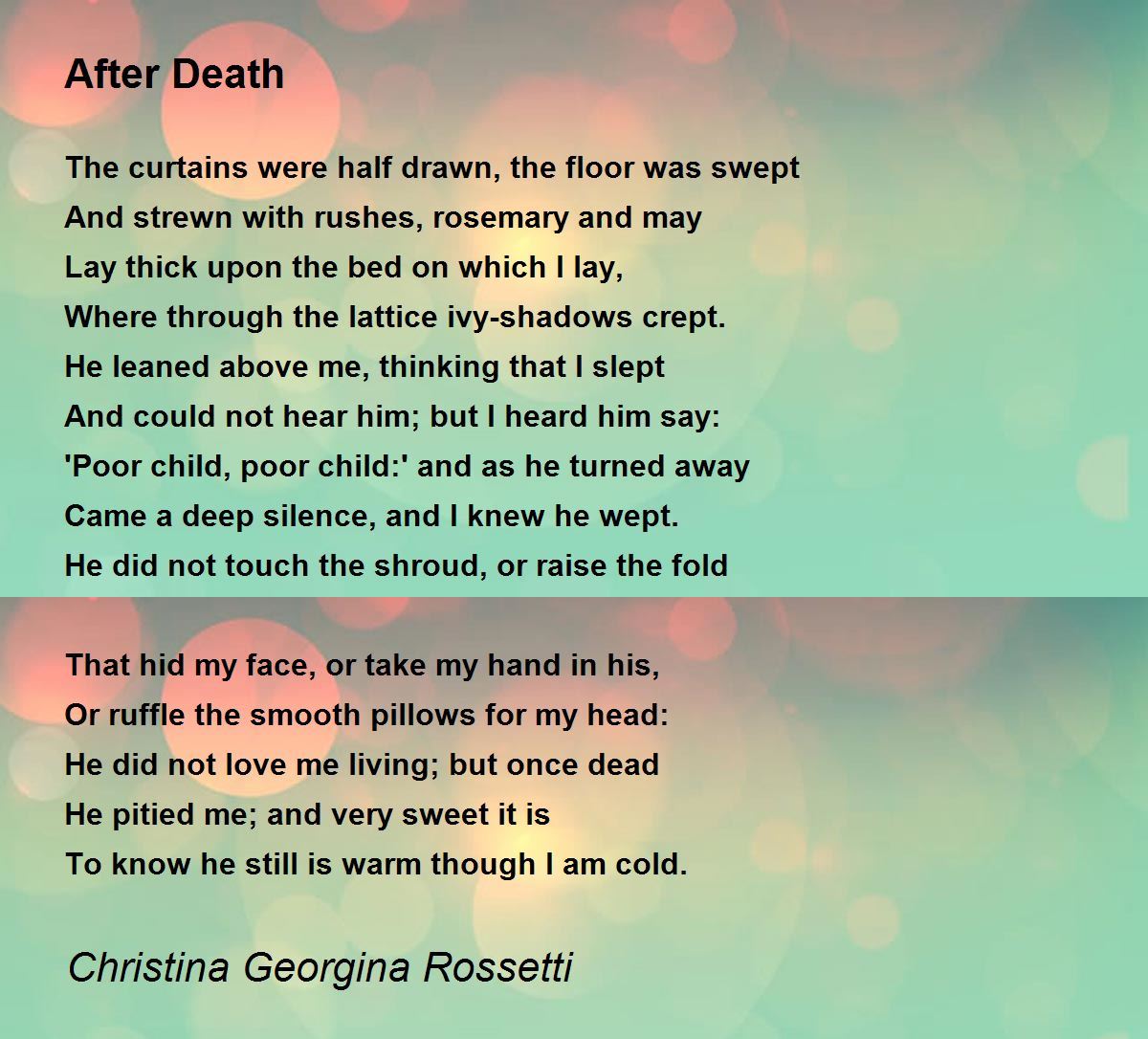 christina rossetti death