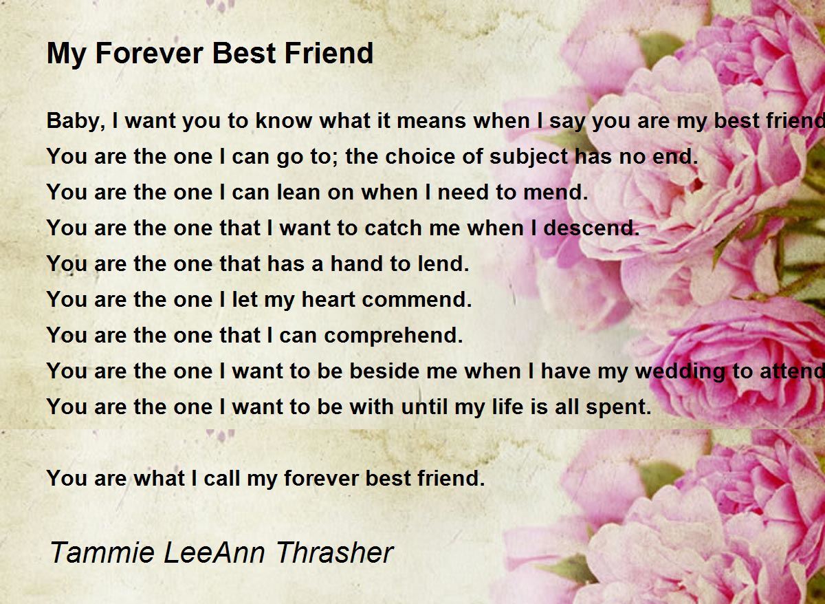 you are my best friend forever poems