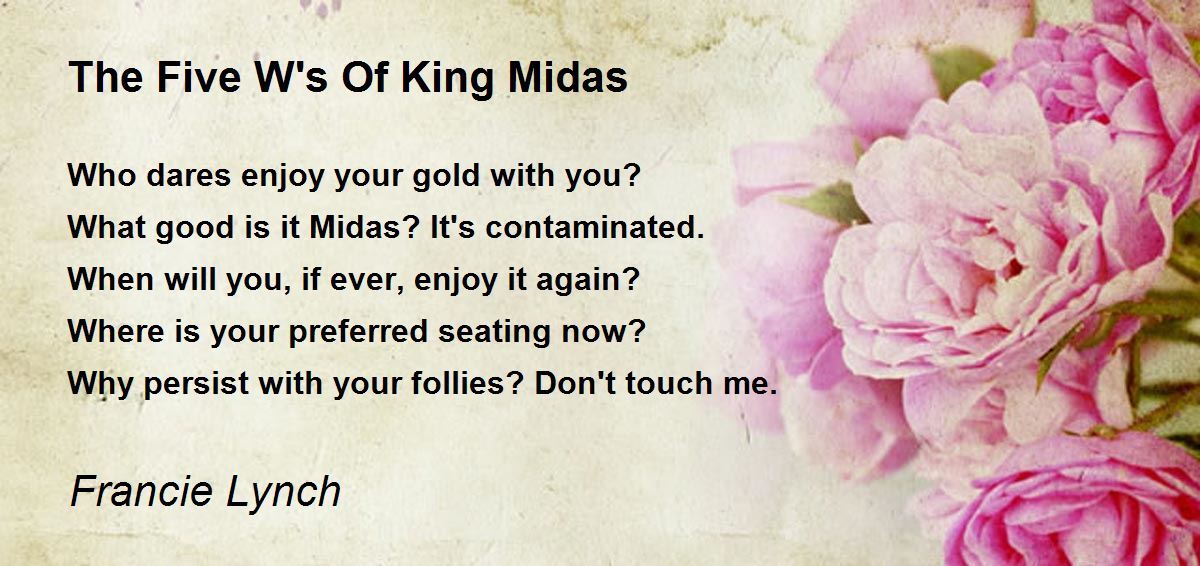Midas touch Poems - Modern Award-winning Midas touch Poetry : All Poetry