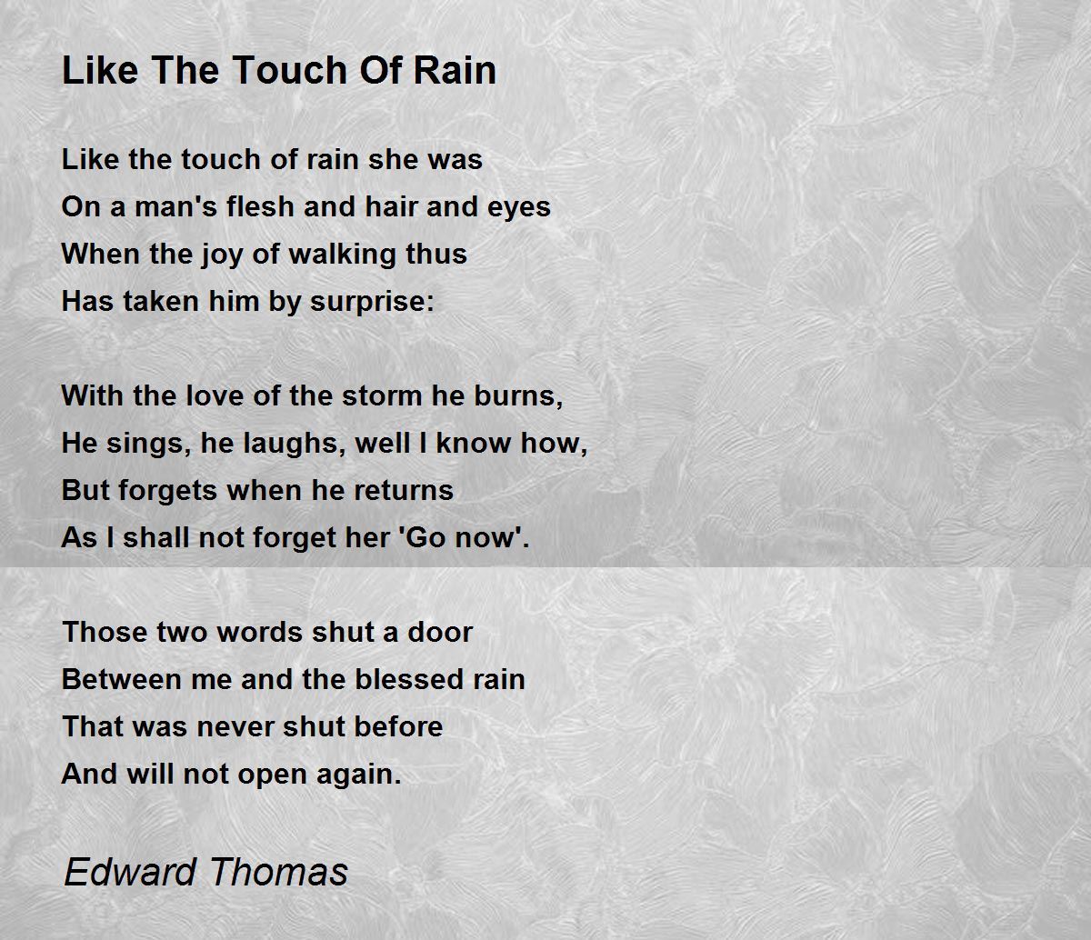 Rain Poetry-Midas Touch
