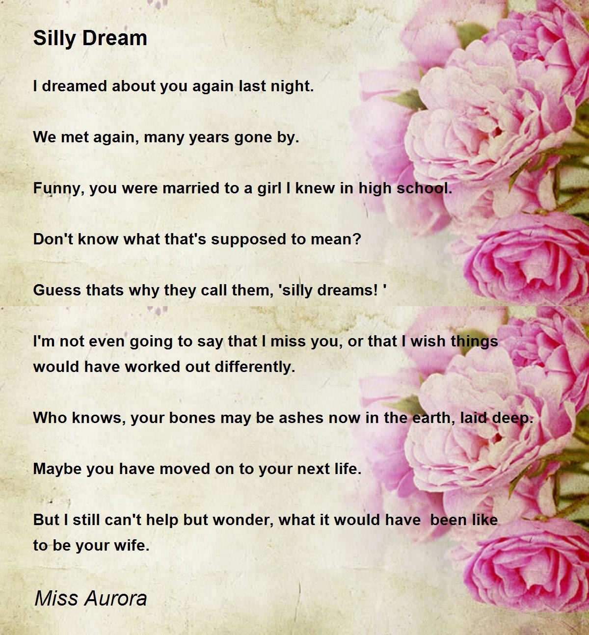 Silly Dream - Silly Dream Poem by Miss Aurora