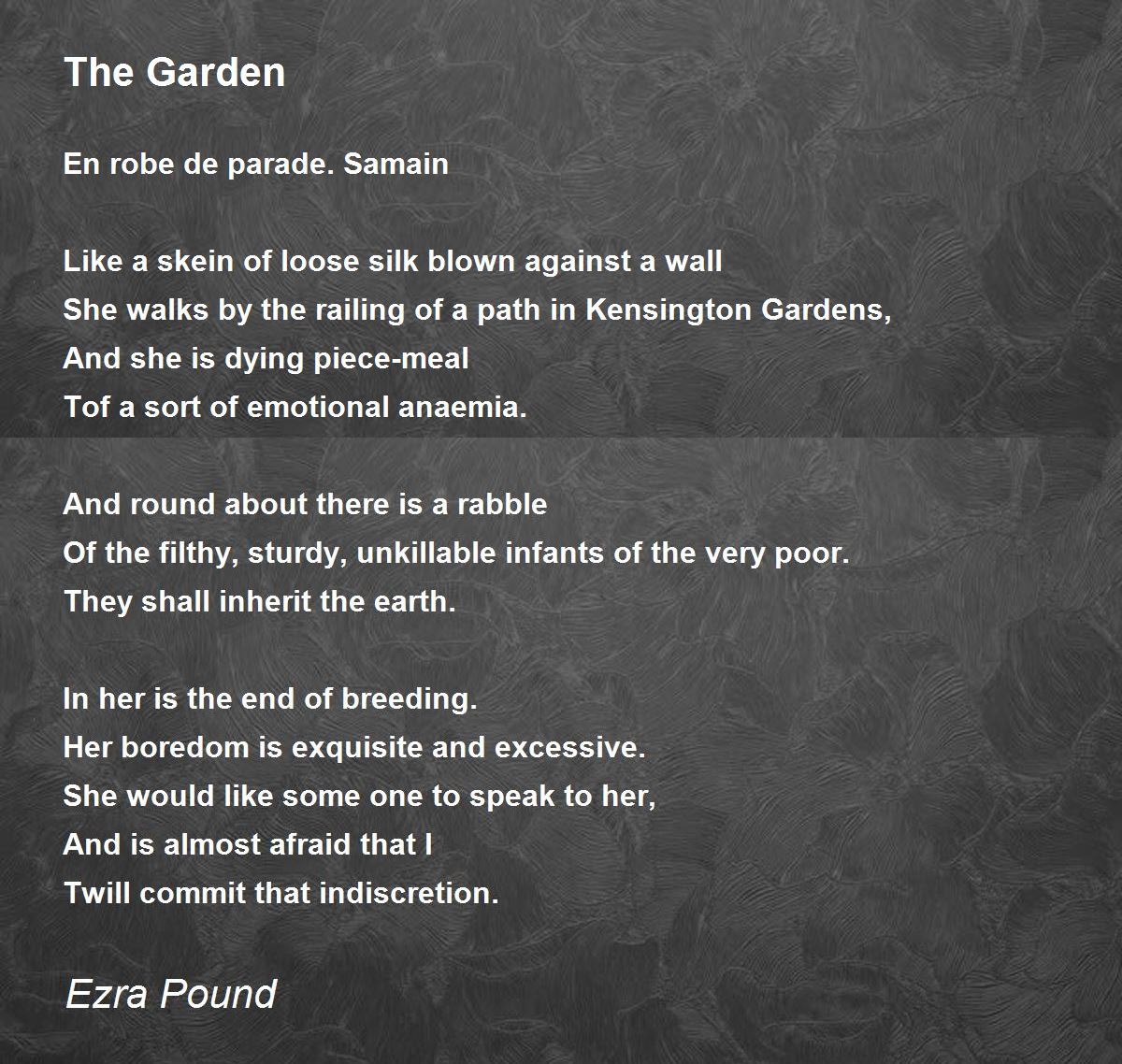 the garden ezra pound
