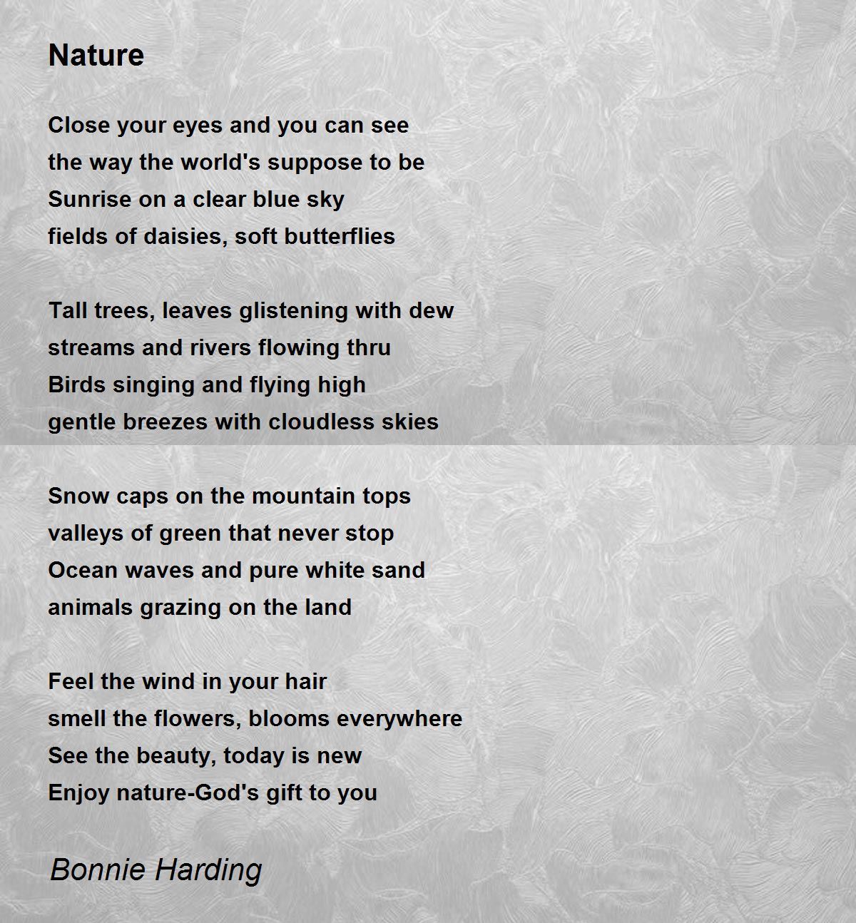 poem on nature short