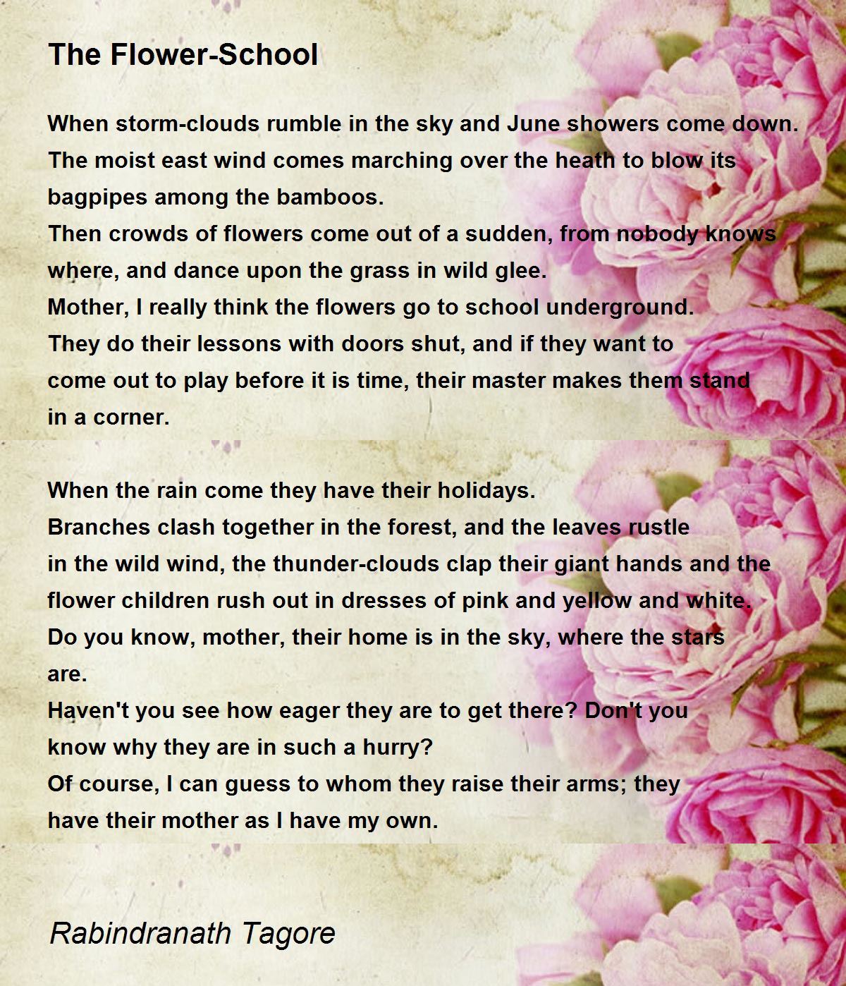 The Flower School Poem