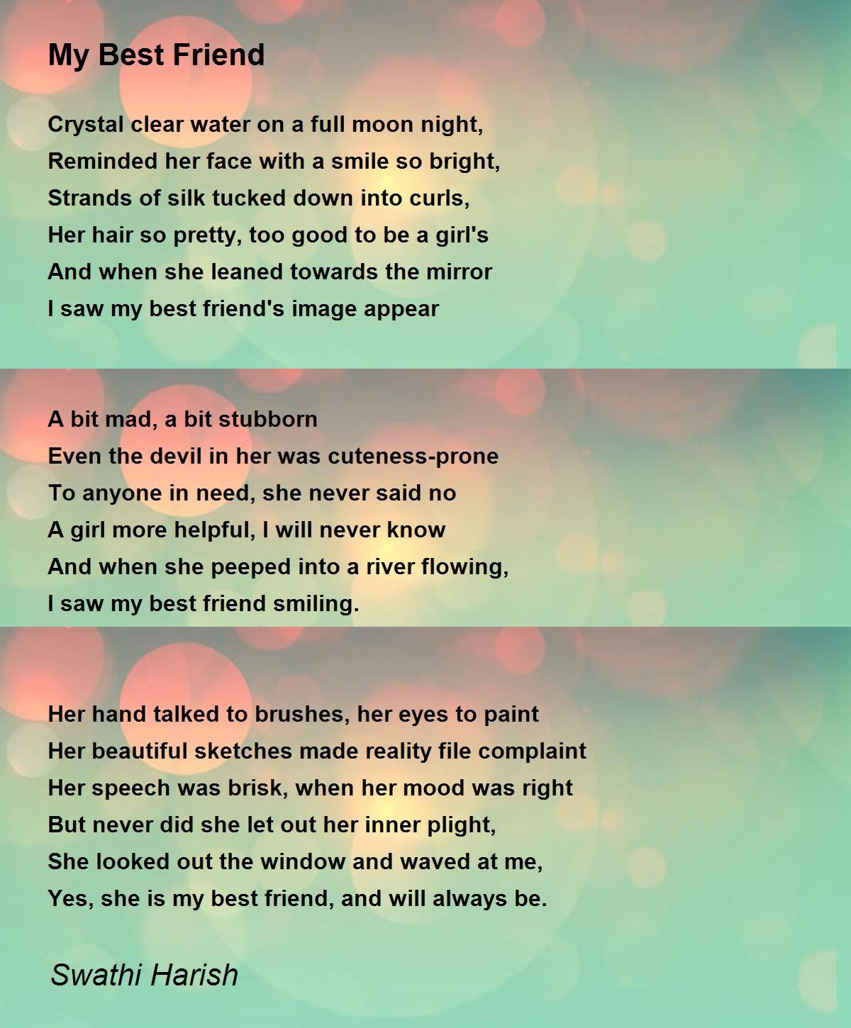 Poem on my best friend/ poem on my best friend in English/ Poem on