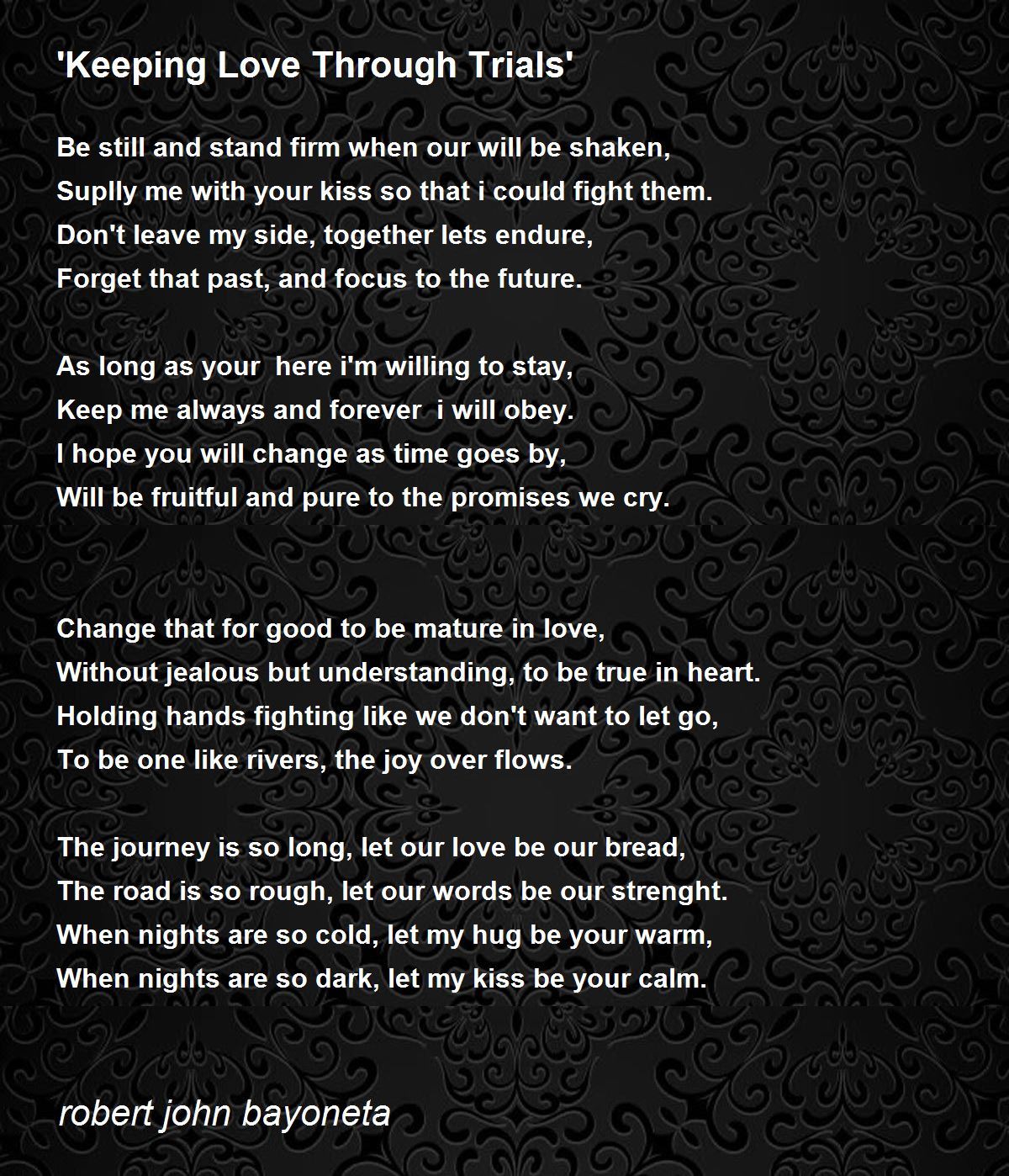 True Love' - 'True Love' Poem by robert john bayoneta