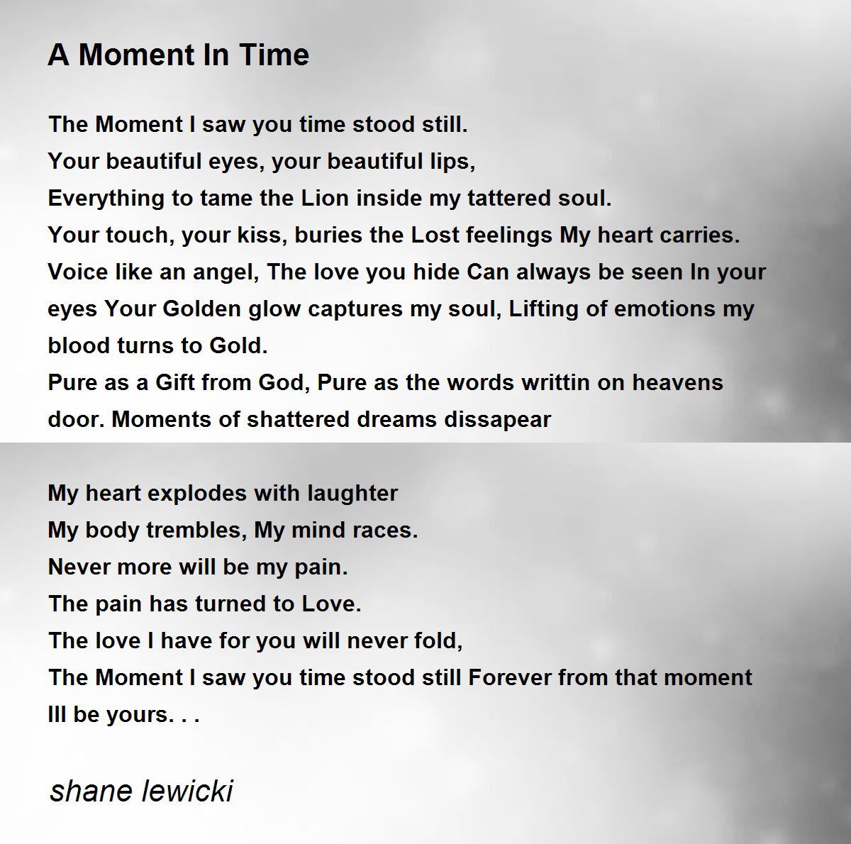 Moment In Time - A Moment In Time shane