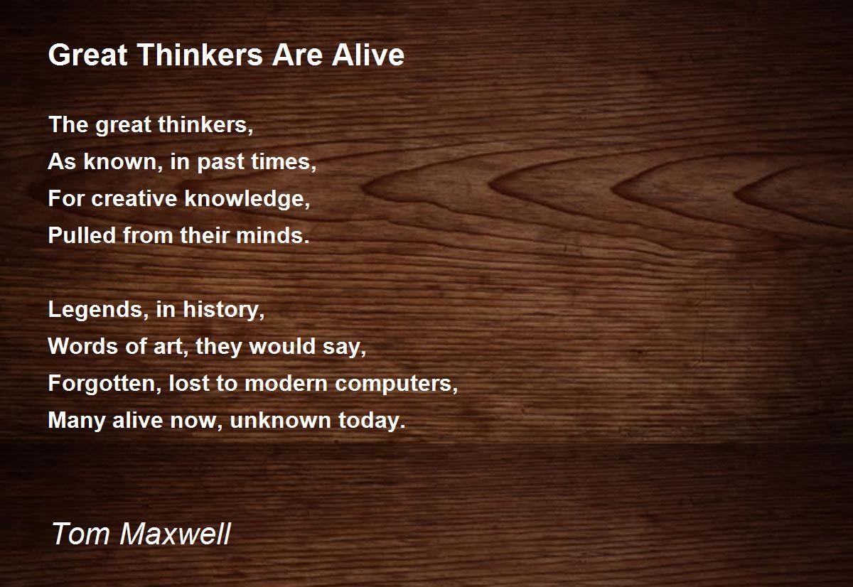 great thinkers of today