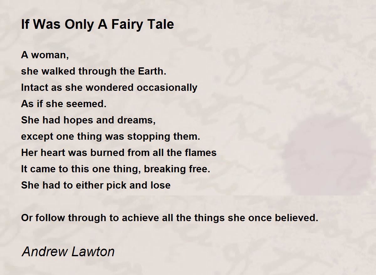 if i were a fairy poem