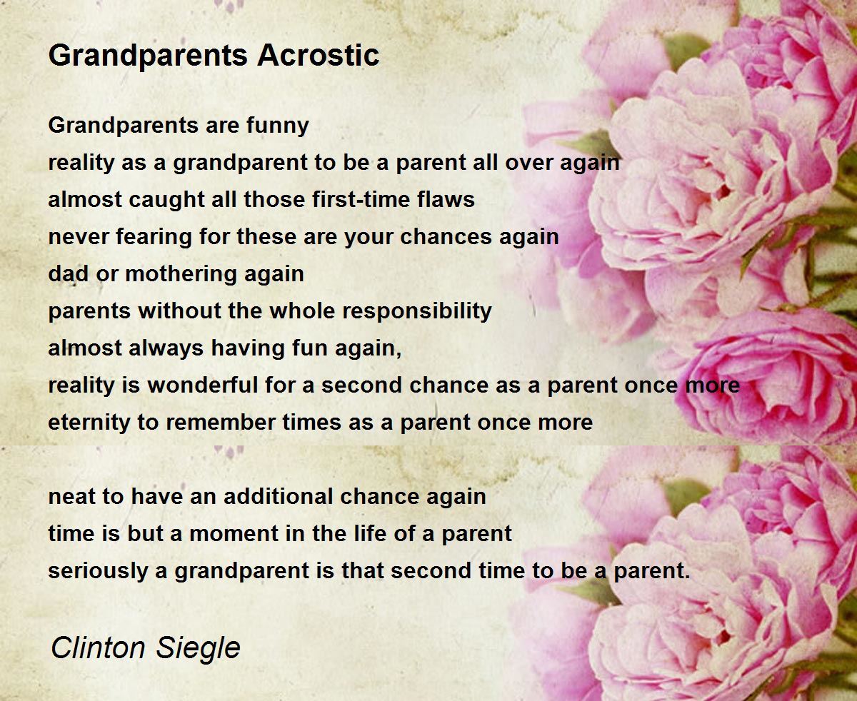 grandparents acrostic poem