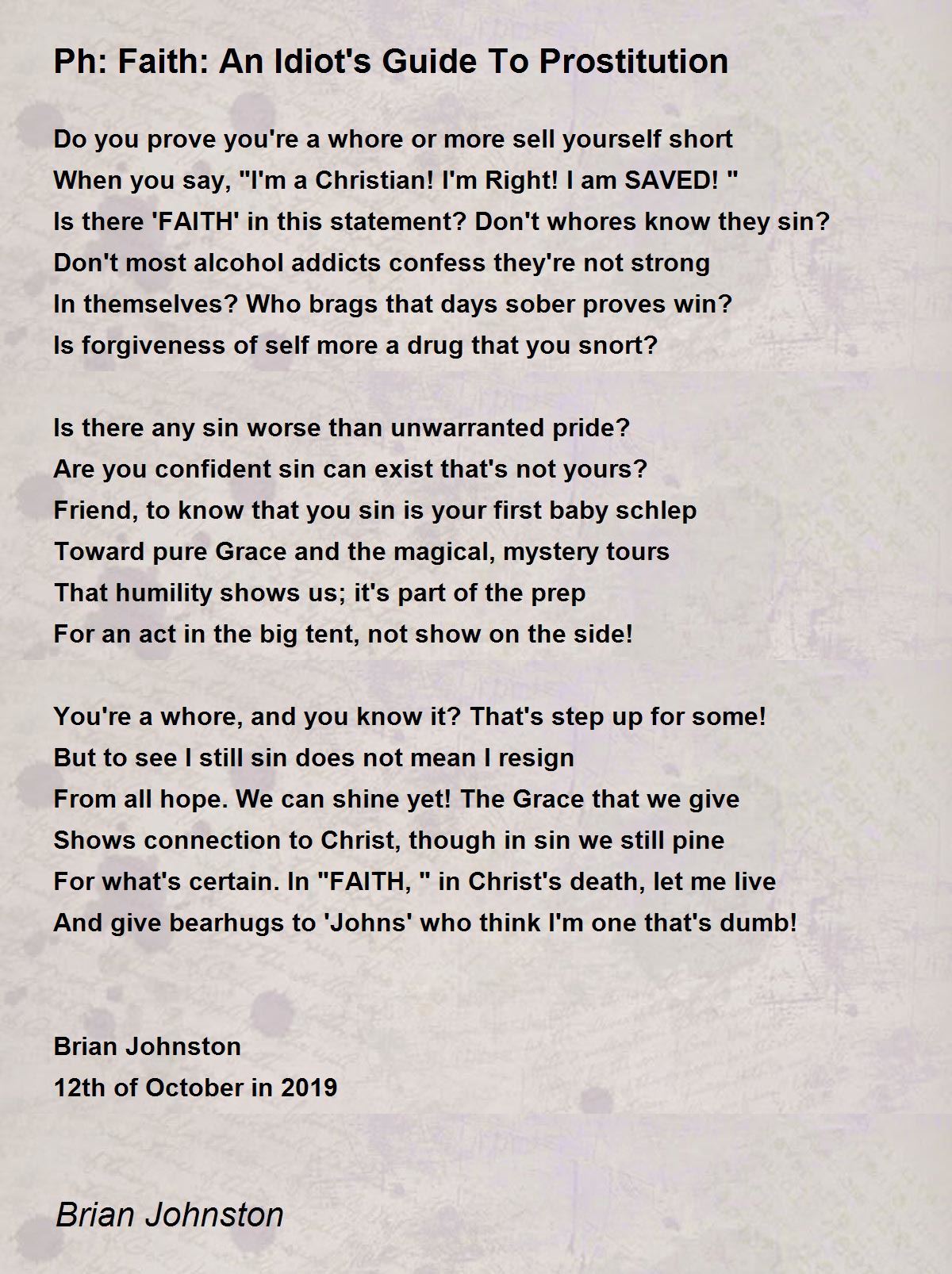 Ph: Faith: American Traitor - Ph: Faith: American Traitor Poem by Brian  Johnston