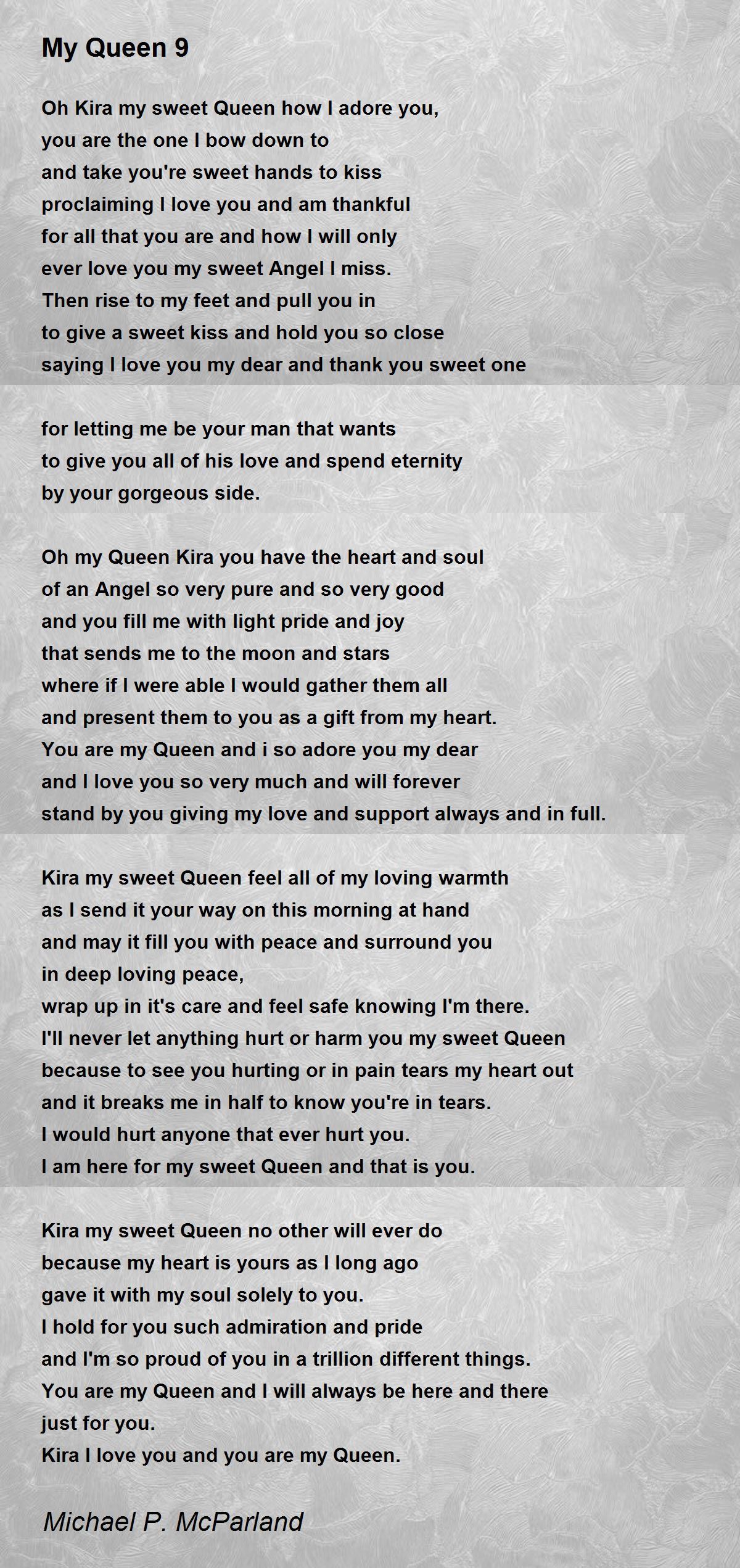 My Angel, My Queen - My Angel, My Queen Poem by Michael P. McParland