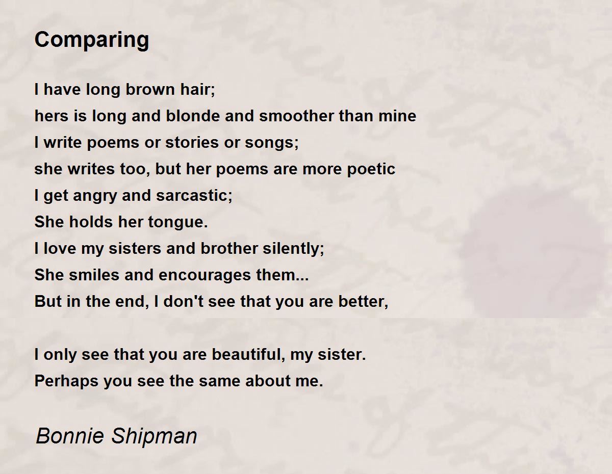 comparing poems
