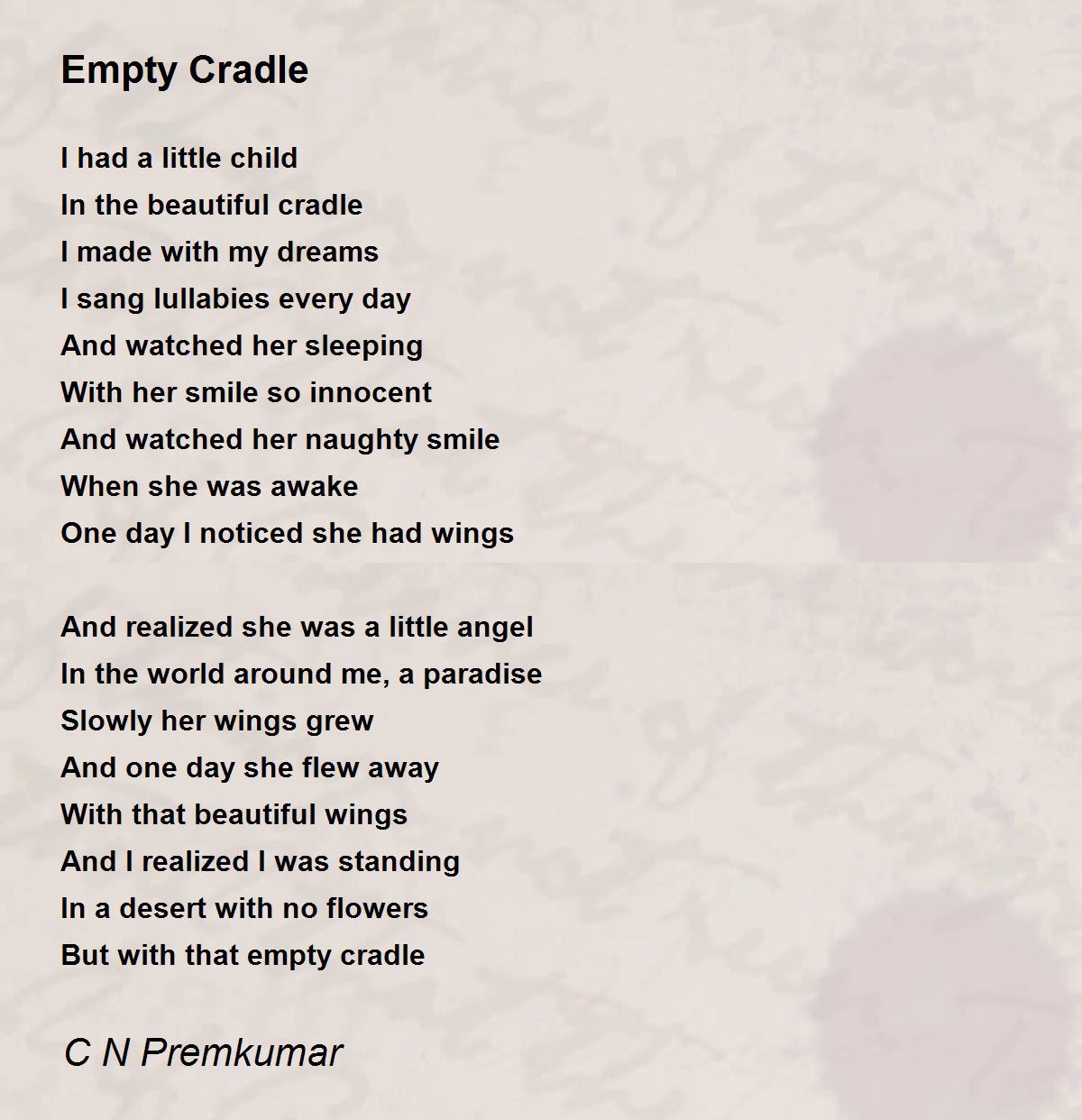 The Empty Cradle, a Beautiful Ballad