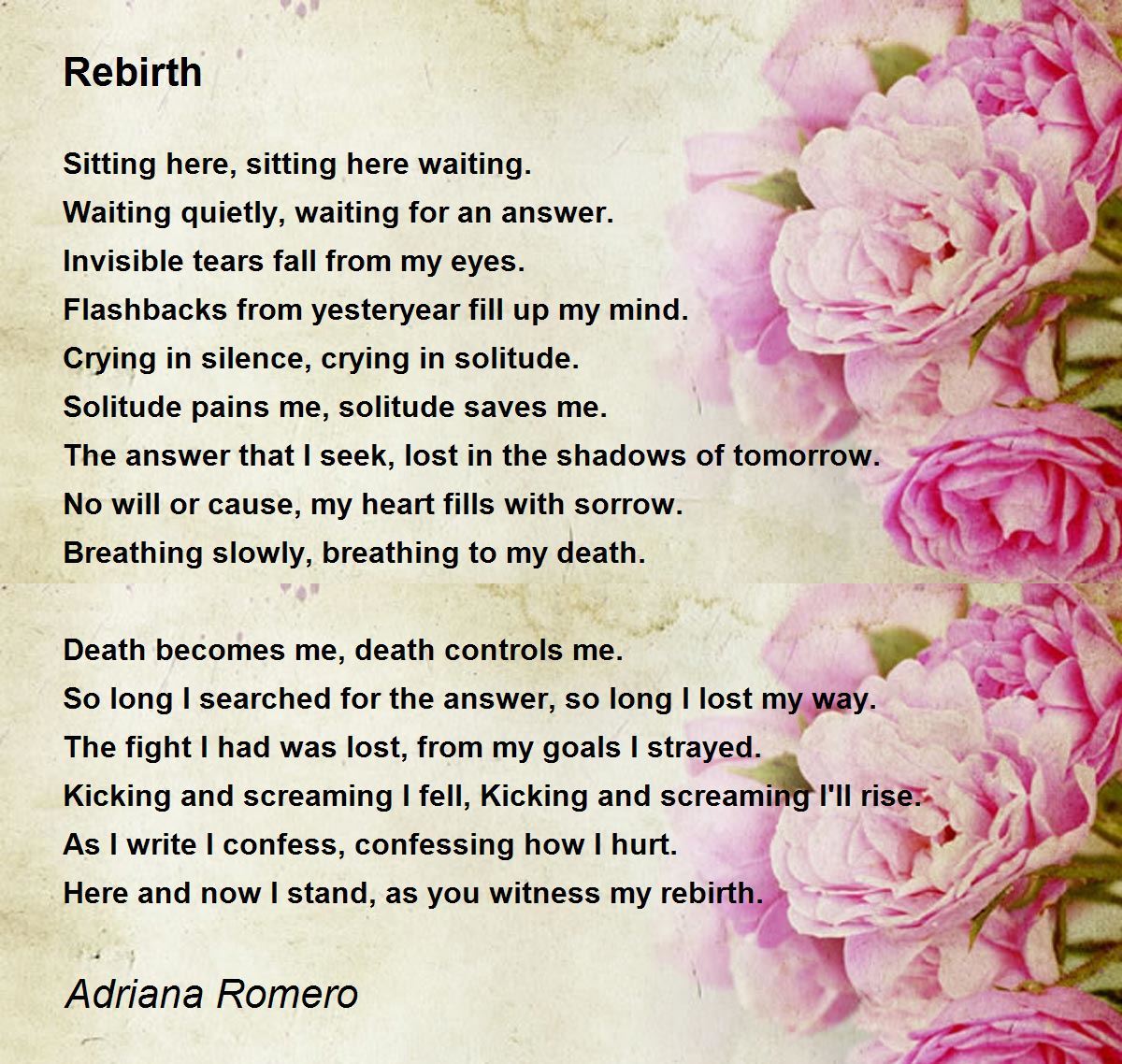 Rebirth - Rebirth Poem by Adriana Romero
