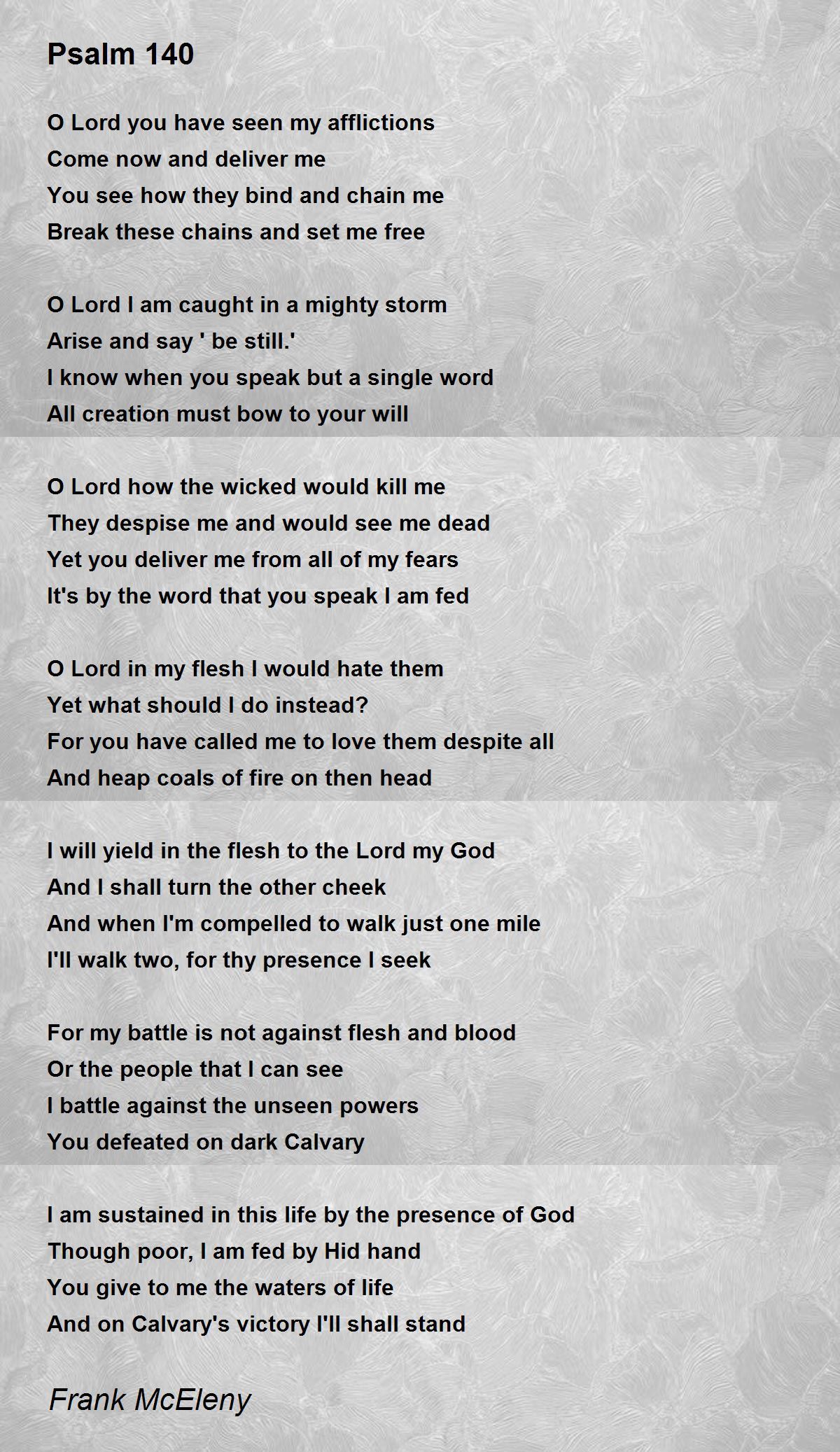 Psalm 33 Psalm 33 Poem By Frank McEleny 60 OFF