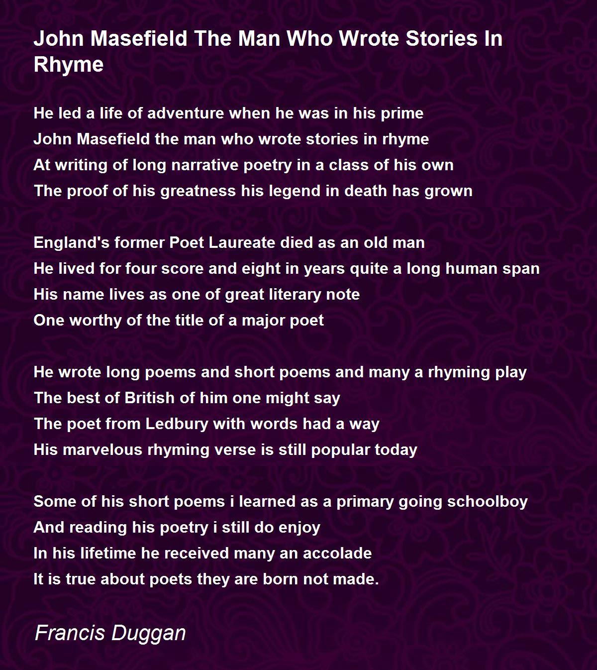 A BALLAD OF JOHN SILVER Poem Song by John MASEFIELD words lyrics