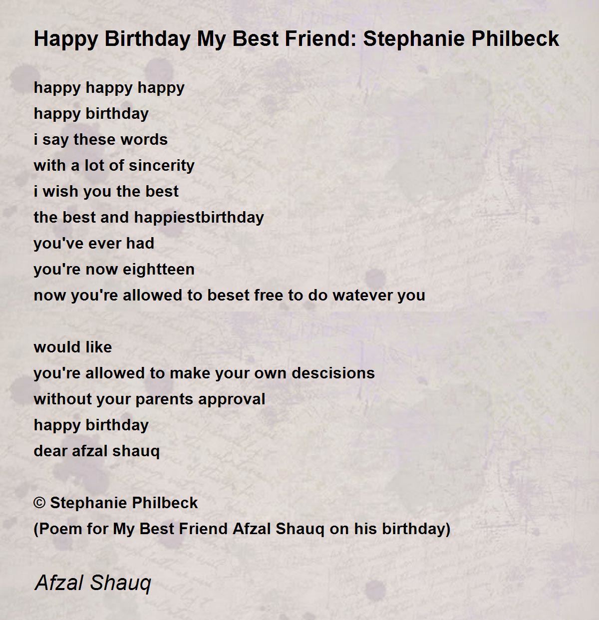 Happy Birthday My Best Friend: Stephanie Philbeck - Happy Birthday ...